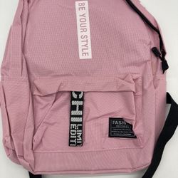 Pink Korean Kawaii Backpack in Oxford Fabric, Leisure Time Minimalist *NEW*