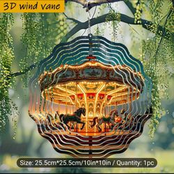 ✨ "Midnight Carousel Dreams" — 3D Iron Wind Spinner