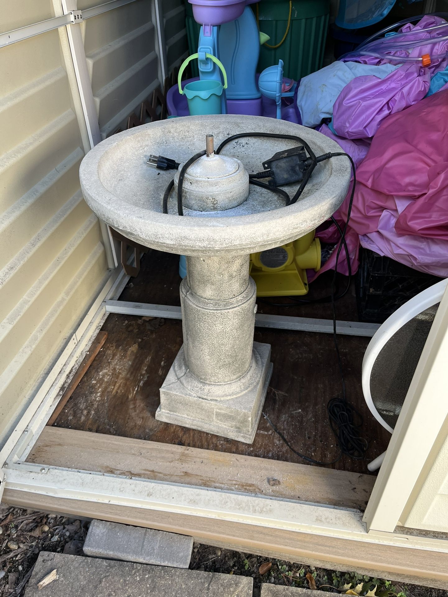 Concrete Bird Bath Fountain