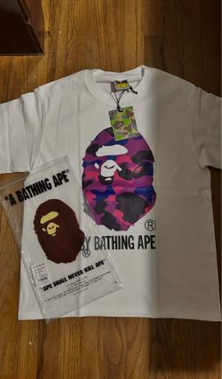 Purple And White Camo Bape Tee