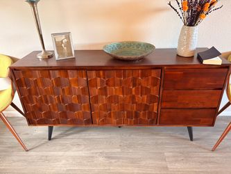 Mid-Century Modern Walnut Credenza Sideboard