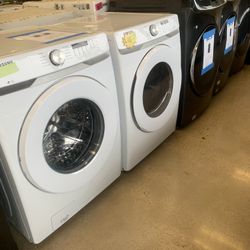 New Scratch And Dent Samsung Front Load Washer And Electric Dryer 6 Months Warranty 
