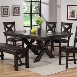 MODERN NEW KELLY DINING SET ON SALE ONLY $599. IN STOCK, SAME DAY DELIVERY 🚚 FINANCING AVAILABLE 