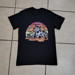 Mens Cow Print Graphic Shirt