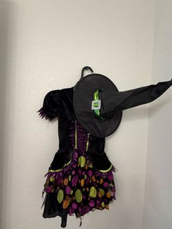 Girls Witch Halloween Costume with Hat