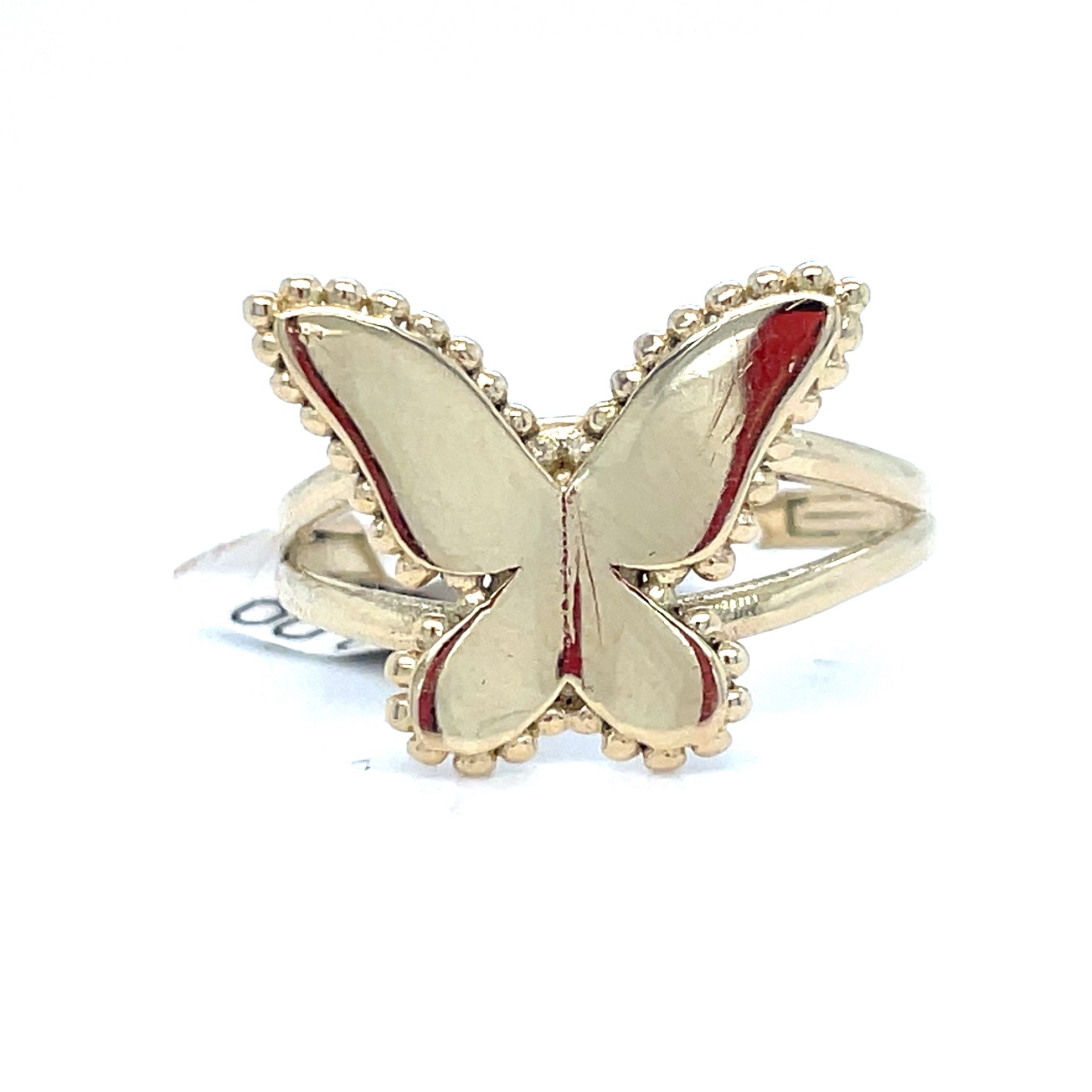 14Kt Yellow Gold Polished Butterfly Ring 1.90g Size 7 I-1653