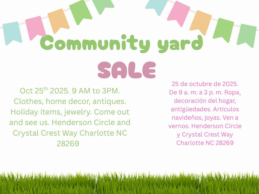 Yard Sale Tomorrow 