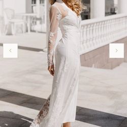 Le Rosé Monique Pearl Beaded Maxi Bridal Robe