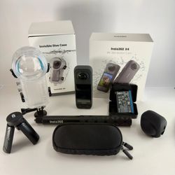 Insta360 X4 Bundle – Extra Battery, Dive Case, Selfie Stick & More