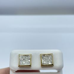 Diamond Gold Earrings 10K New