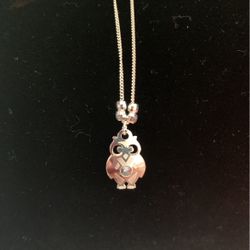 Sterling Silver Owl Necklace