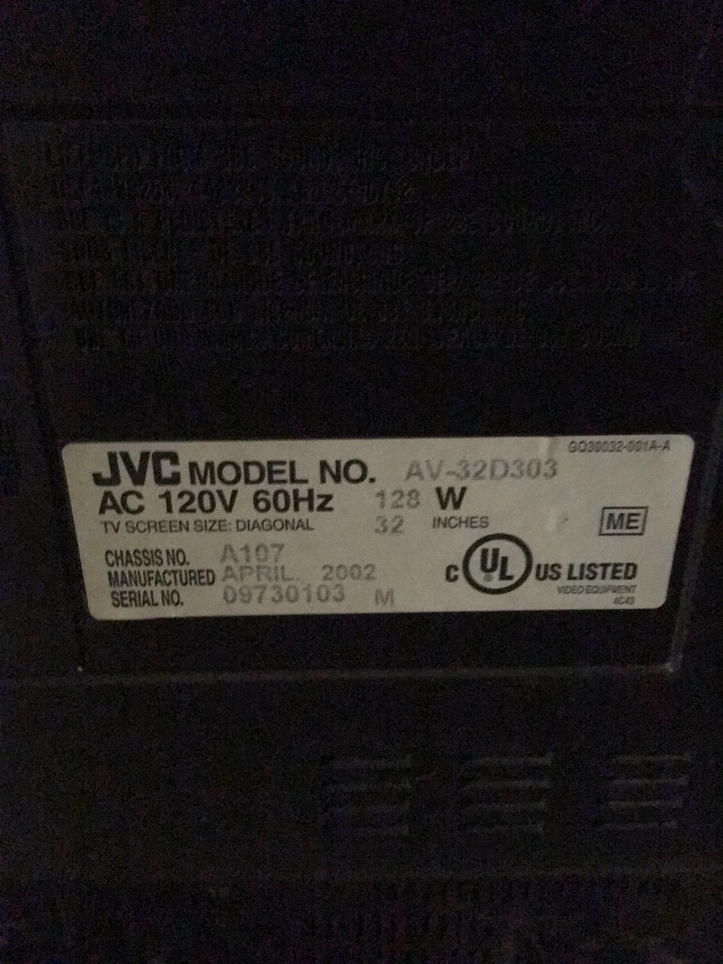 32” JVC TV