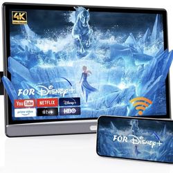 13.3" Car TV for Back Seat, 4K Android Headrest Monitor for Car, 4G+64G Portable Rear Entertainment System