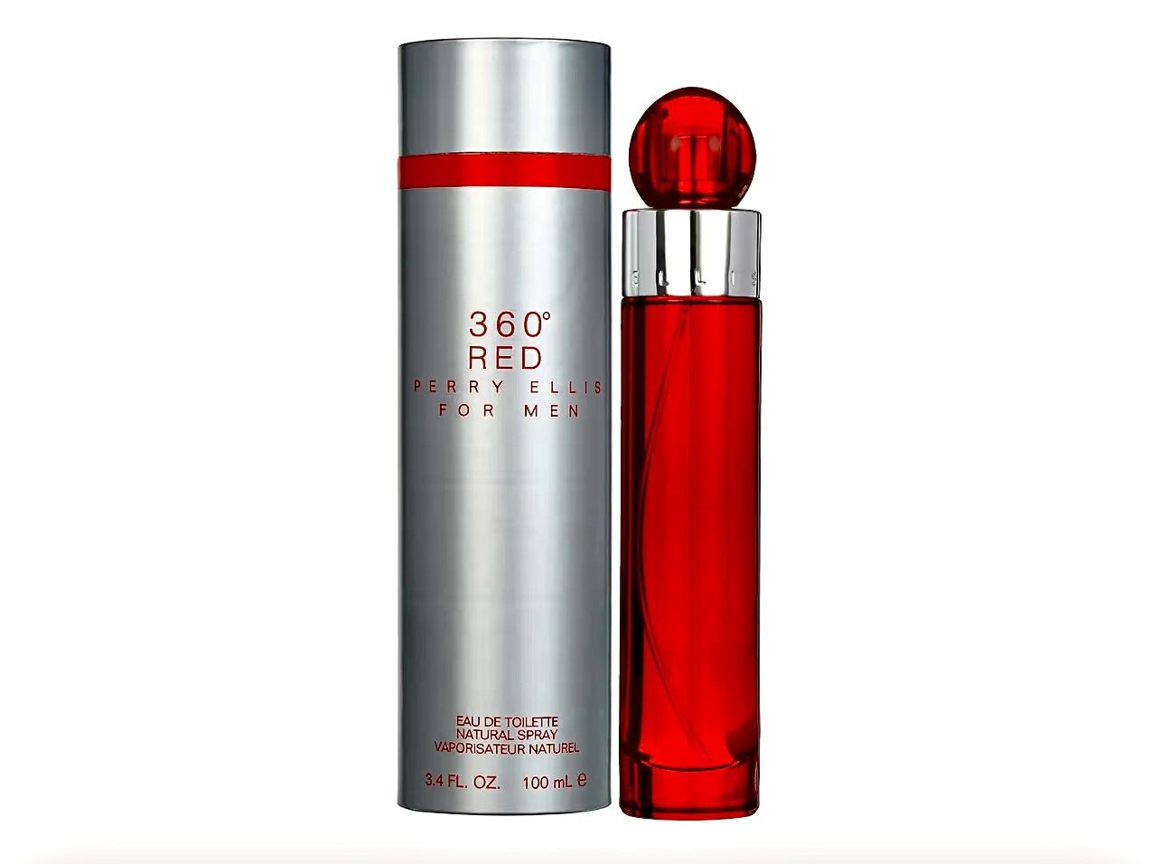 360 Red by Perry Ellis for Men Eau de Toilette Spray 3.4 FL oz/100 ML New in Box