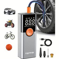 150 PSI - Air Pump with LED Light for Car, Motorcycle, Electric Bike, and Bicycle
