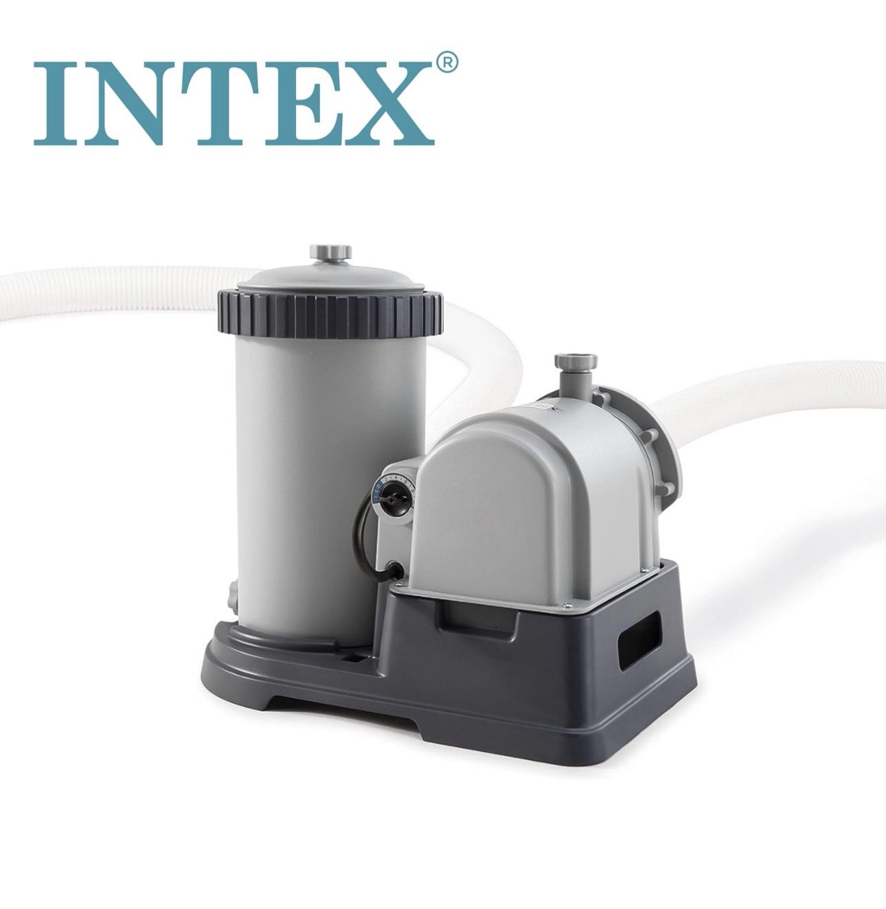 INTEX C2500 Krystal Clear Cartridge Filter Pump for Above Ground Pools: 2500 GPH Pump Flow Rate