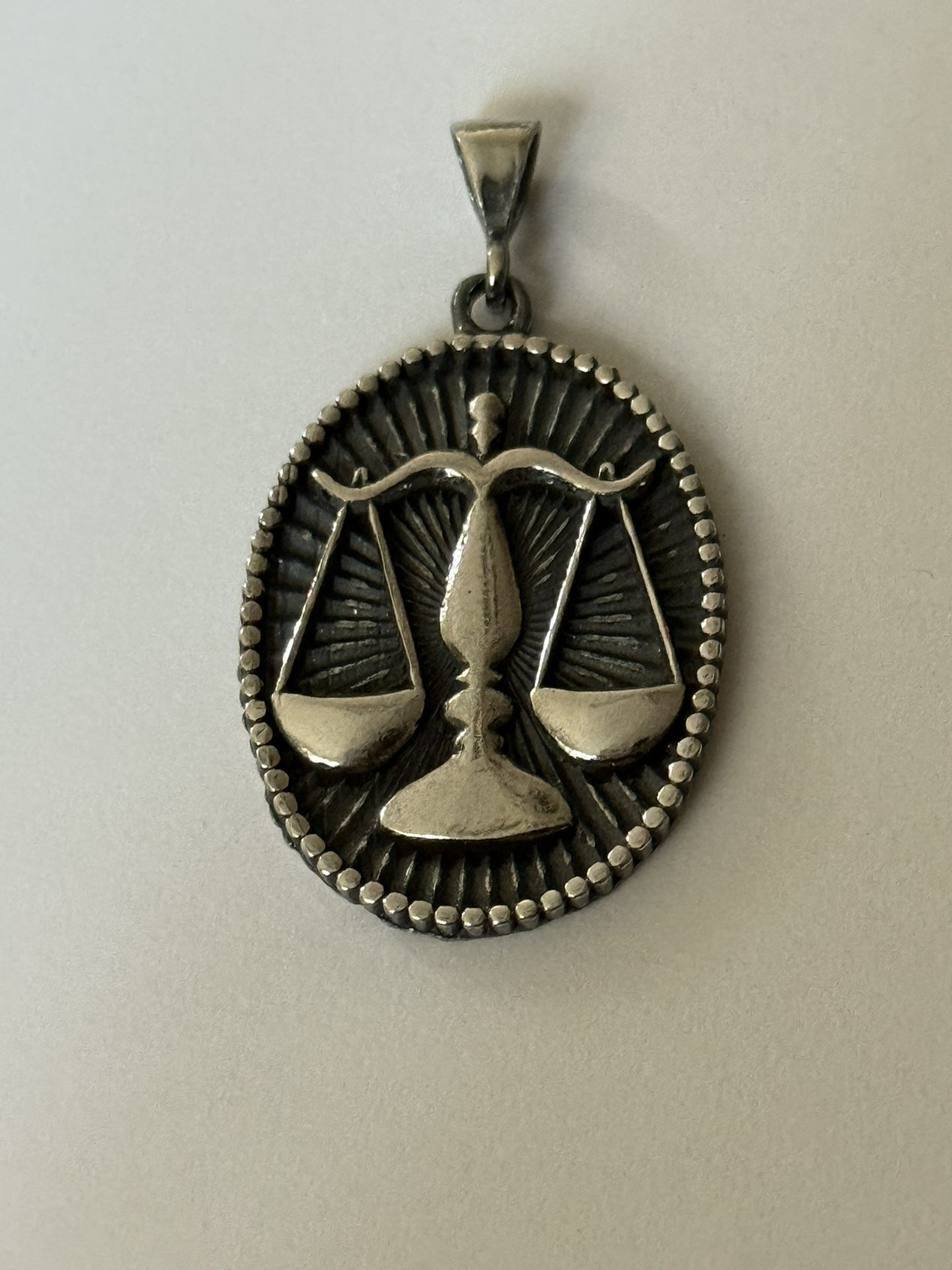 ⚖️ 925 Silver scale pendant for libra horoscope sign