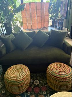 Brand new goose down velvet sofas