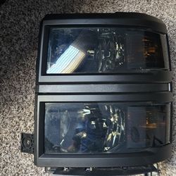 Chevy Silverado Smoked Black Headlights 