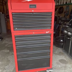 Milwaukee  30”  W ,  Rolling Steel Chest and Cabinet Combo.