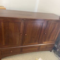 Vintage Wooden Entertainment Center