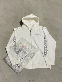Chrome Hearts White Zip-Up Hoodie