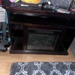 Tv Stand/fake Fire Place And Heater 