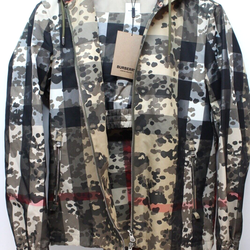 BURBERRY Tulio Checked Joggers Beige size 40 US & CAMOUFLAGE CHECK HOODED JACKET