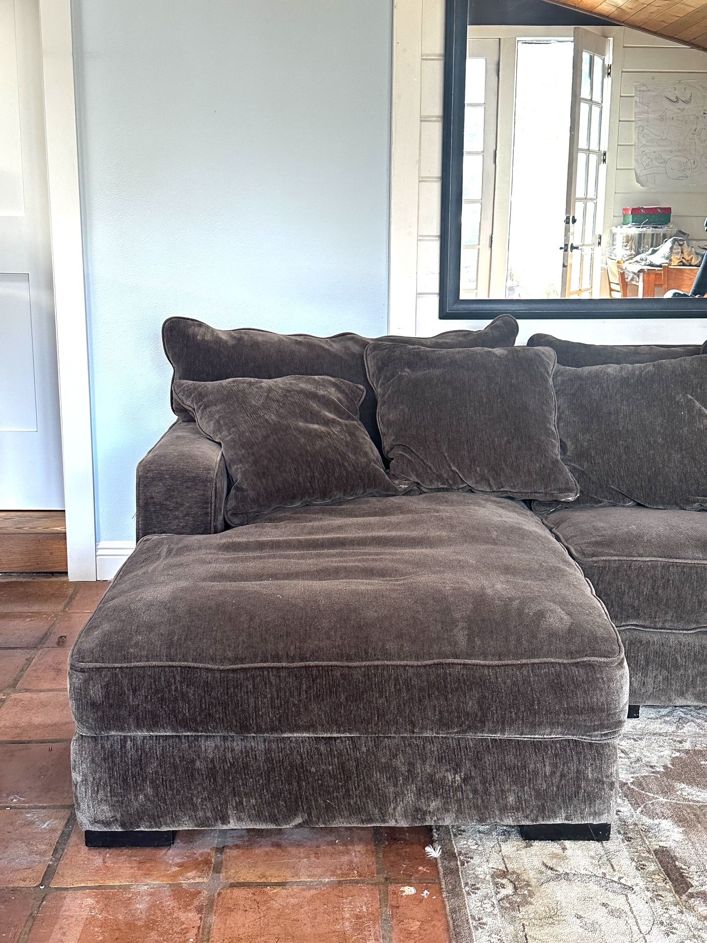 Large Down Feather Sectional Couch 