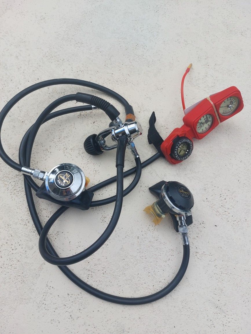 Scuba Diving Gear 2nd Stage Regulator Dacor Pacer Aero XLE 360 Hoses