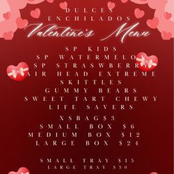 Valentines Day Menu