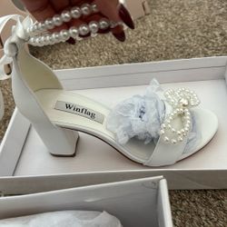 White Pearl Heels 