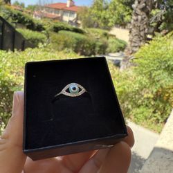 Evil Eye Ring sterling silver 925 size 9