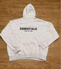 NEW Fear of God Essentials Light Oatmeal Pullover Hoodie Size XL