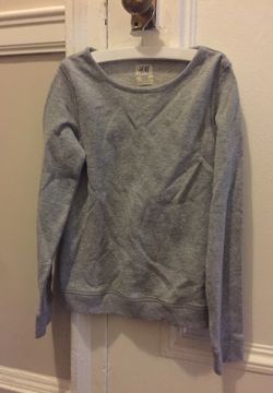 H&M grey crew neck glittery sweatshirt