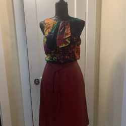 Red Leather Skirt (New, Never Worn)