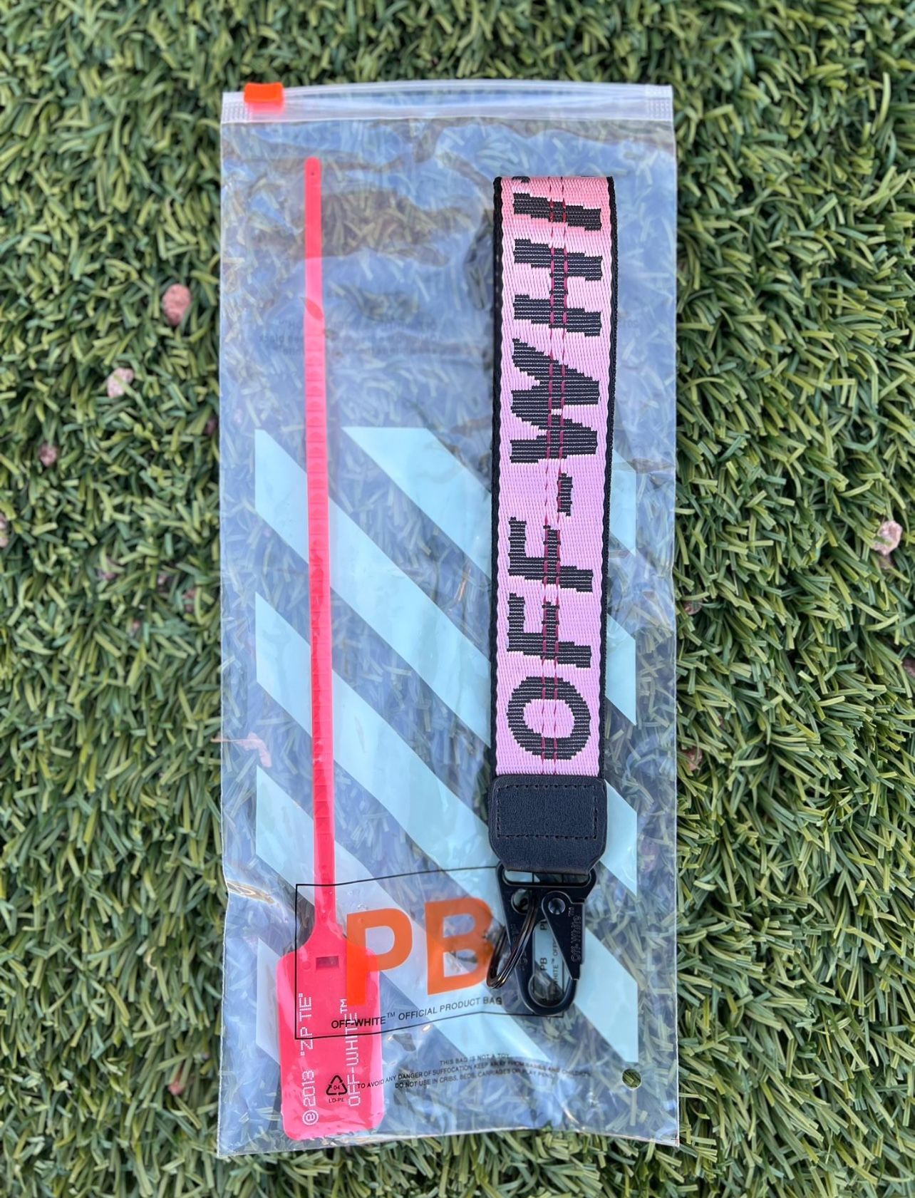 Off White Keychain Pink Brand New