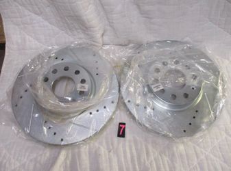 Power Stop Cross Drilled Slotted Rotors EBR898XL EBR898XR VW Beetle Jetta 07-19