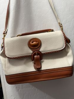 DOONEY & BOURKE Handbag Shoulder Bag Logo PVC Leather White women's