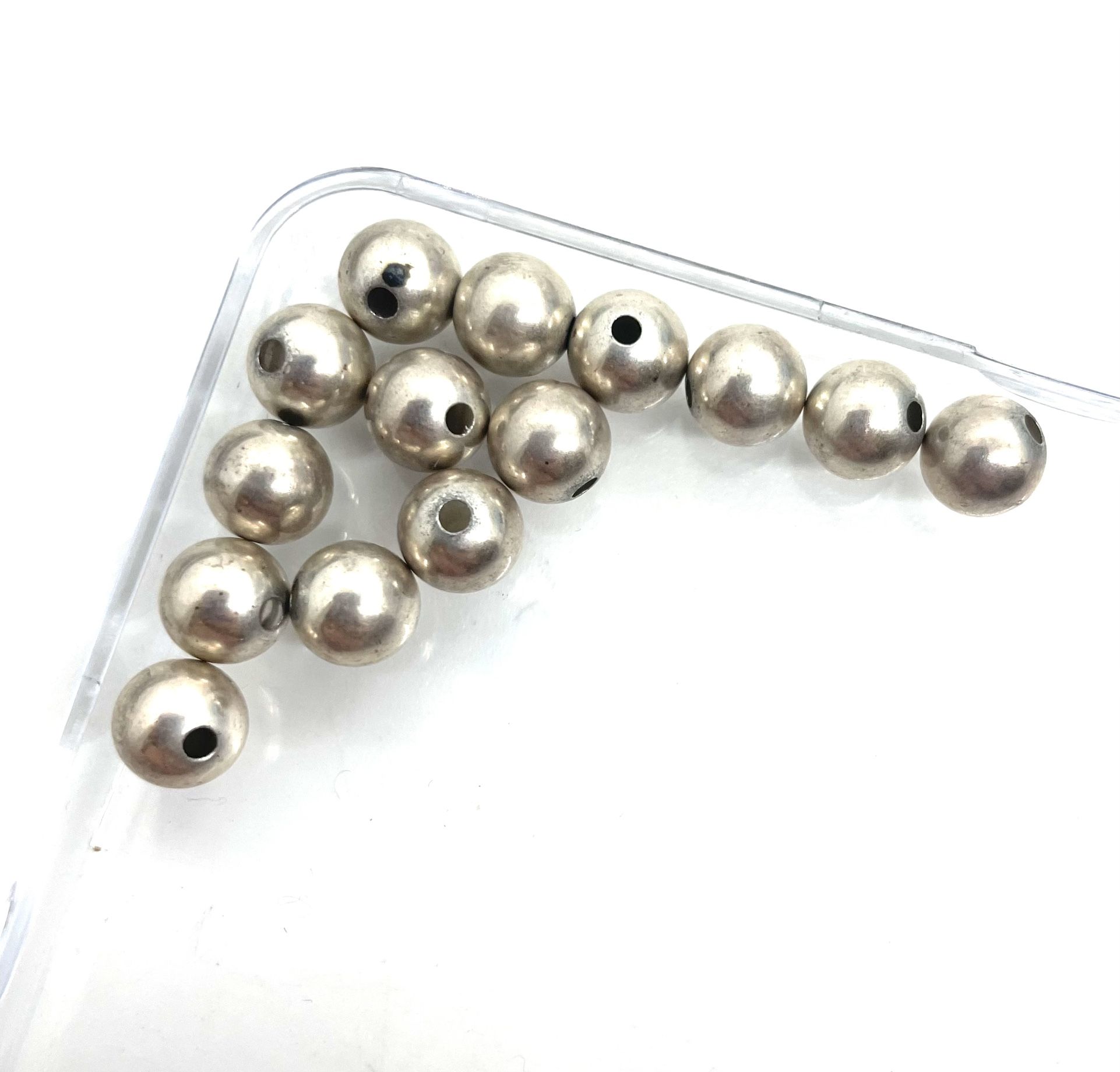 Sterling Seamless Round Beads 14pc