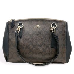 🧡COACH Christie Carryall Signature Double Zip Purse 