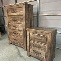 Ashley Furniture Rustic Dresser & Nightstand Set