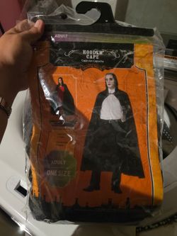 one-size black hooded cape