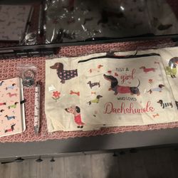 Dachshund Tote, Pen, Pad, Keychain 