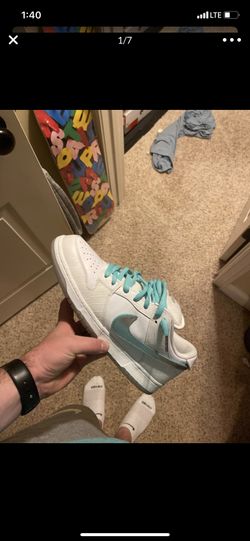 White Tiffany Diamond dunk size 12 worn once