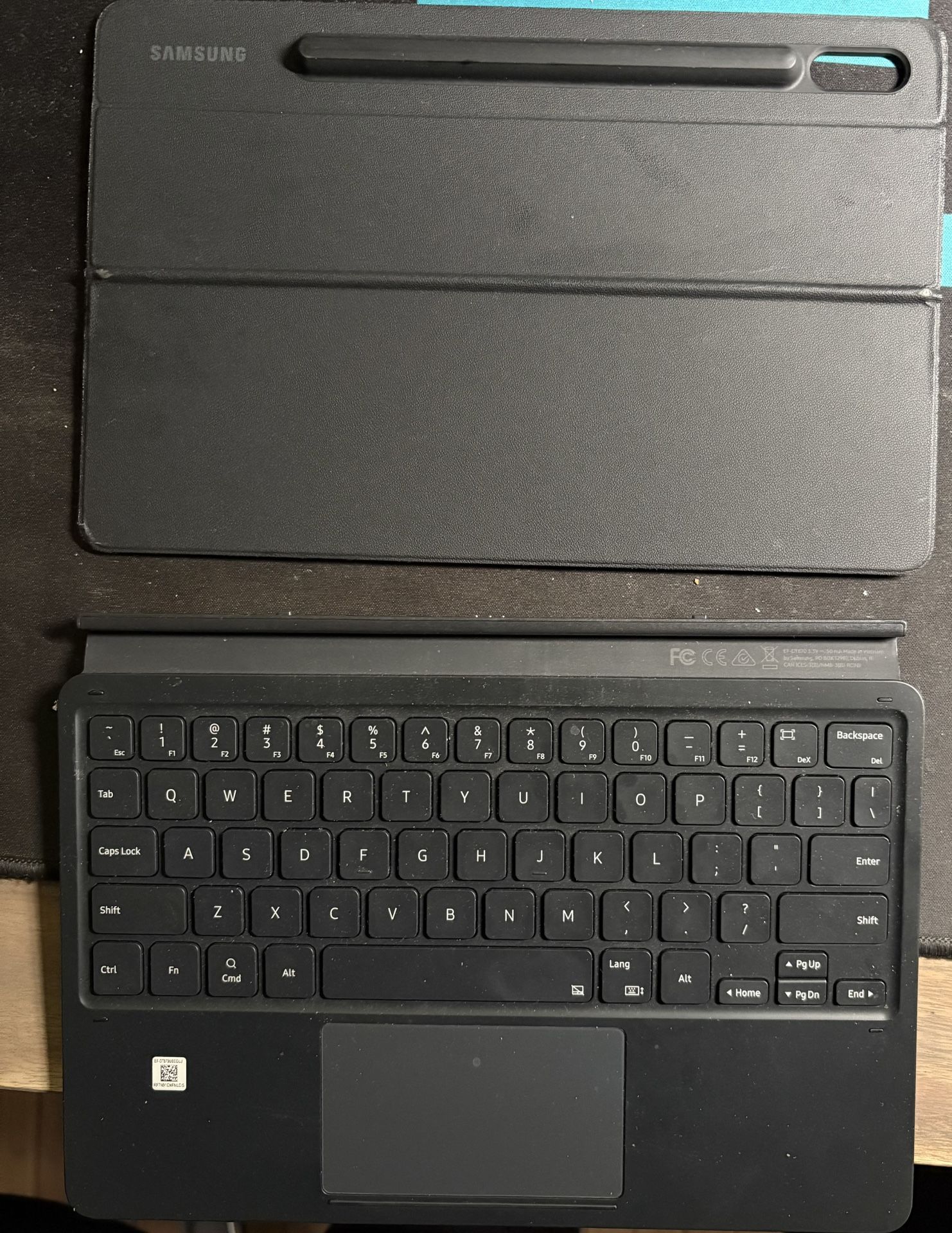 Black - Samsung Galaxy Tab (S7) Book Cover Keyboard