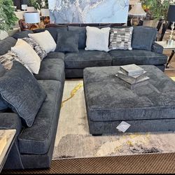 AP🎉 Reversible Ultra Comfy Sectional Couch With Chaise, Lavernett 3 PC // Fast Delivery - Financing 