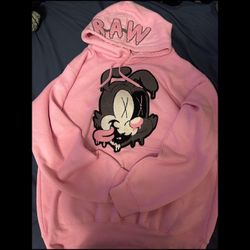 RAW brand pink Hoodie Size L