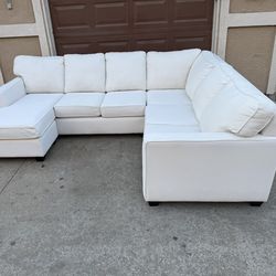 Couch Potatoes White Sectional Couch