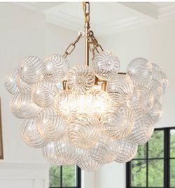 Glass ball chandelier